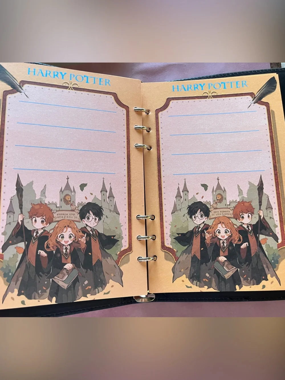 Fantasy Castle Journal Cover - Midnight Blue Notebook Case